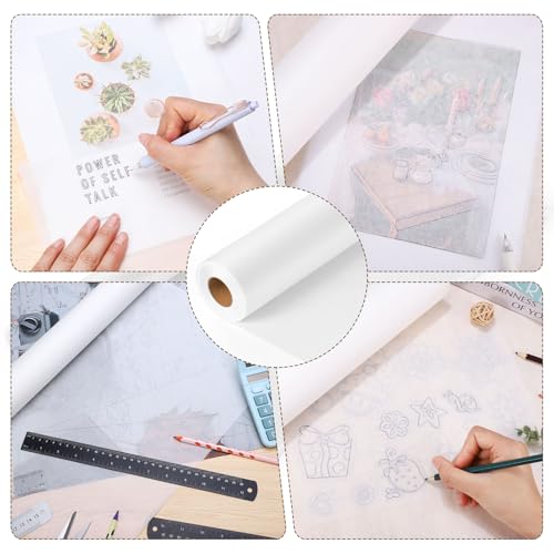 Tracing Paper Roll 24 in x 75 yd, Translucent for Sewing Patterns Drawing - size: 24in x 75yd
