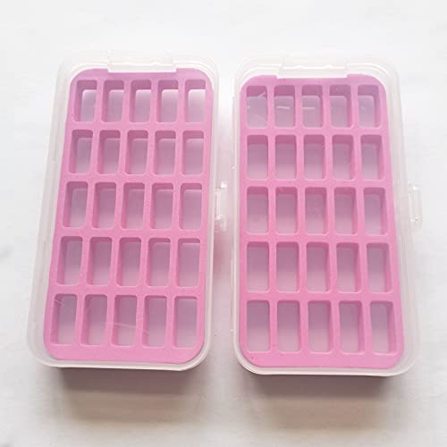 HONEYSEW 2 Bobbin Case for Bernina New 7 and 8 Series Jumbo Bobbin Sewing Bobbin Storage Case and Saver Holds 25 Bobbins Box Organizer (Bernina 7 and 8 Series bobbins Box) - color: Bernina 7 and 8 Series bobbins box