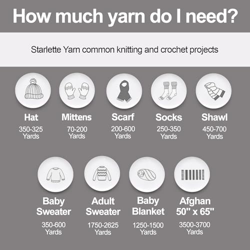 Mary Maxim Starlette Yarn, Acrylic Yarn, 3.5 OZ, 180 Yards, Grey Heather - color: Grey Heather