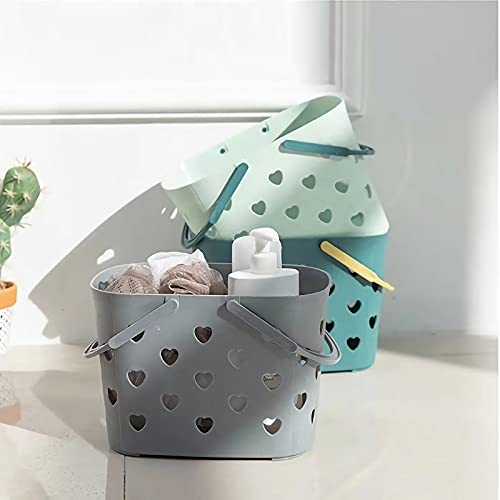 Portable Shower Caddy with Handle Plastic Shower Basket, 2 Pack, Grey - color: Grey, size: 2 Pack
