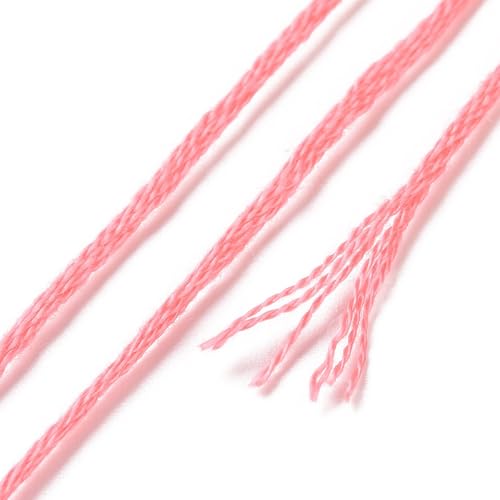 12 Skeins Cross Stitch Threads 0.5mm Embroidery Floss 6 Ply Polyester Friendship Bracelets Floss Crafts Floss 12 Color 8.75 Yards(8m)/Skein - color: 12 Color a