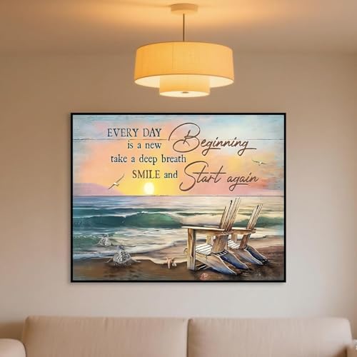 niurenmaoyi Beach Sunset Stamped Cross Stitch Kits for Beginners,Counted Embroidery Craft Kits for Adults,Needlepoint Kits for Adults,Wall Art 15.8X11.8In - color: Cross Stitch Kits0429-04