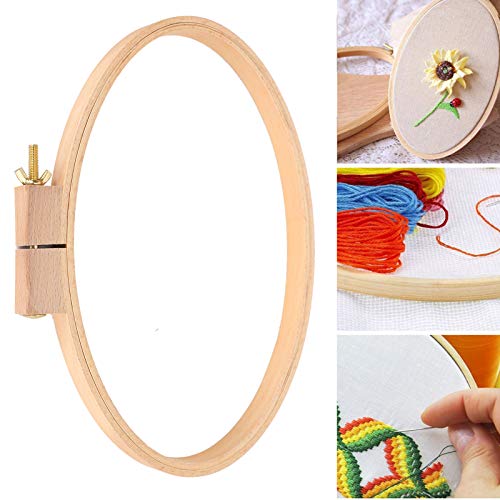 Embroidery Frame , Oval Embroidery Hoop , Wide Wooden Stitch Hoop Rings , for Embroidery , Stitching , Cross Stitch , Needle Point , Silkpainting , Art Craft Handy Sewing , etc
