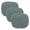 MECCANIXITY Crochet Thread Pearl Cotton Size 3 Dark Gray 3 Rolls 164 Yards for Crocheting Tatting Knitting Embroidery Sewing - color: Dark Gray