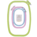 3 Pieces 3 Sizes Square Embroidery Hoops Plastic ABS Cross Stitch Hoops for DIY Embroidery Craft,with 16pcs Gold Eye Sewing Needles - style: 3 Sizes Rectangle Square