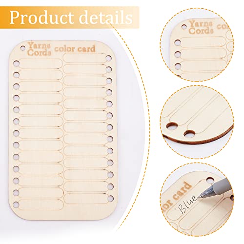 PH PandaHall 4pcs Embroidery Floss Organizer Wooden Stitch Thread Holder 26 Positions Thread Organizer Double Sided Thread Sorter for DIY Sewing Supplies Needlework Thread Organization Crafts