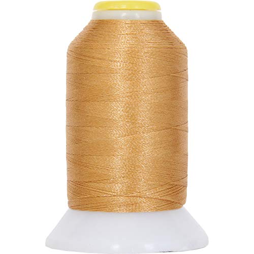 ThreadArt 60wt Embroidery Bobbin Thread, 1000M, Light Gold - color: Lt. Gold