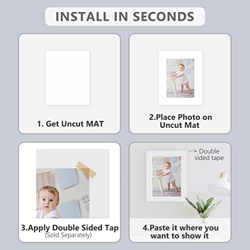 10 Pack Backing Boards,11X14 Uncut White Mats Matboards - size: 11x14 10pack backing boards