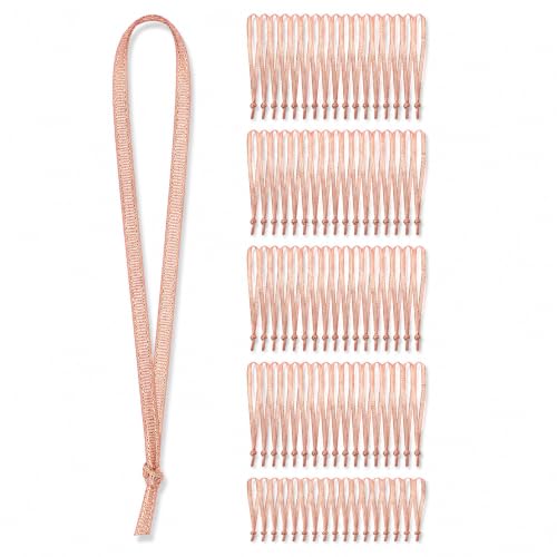 Mandala Crafts Rose Gold Christmas Ribbon Ornament Hangers Loops, 100 PCs - color: Rose Gold