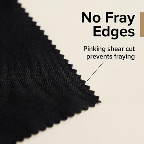 iNee Embroidery Fabric Squares Cotton, 10 Squares of 10 x 10-inch, Black - color: Black