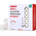 Poolin Size L(SA155) Plastic Bobbins for Commerical Embroidery Machine - color: white-75D