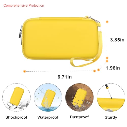 Elonbo Diabetic Supplies Travel Case for Glucose Meter Diabetes Testing Kit - color: Yellow+ Inside Yellow