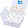Simthread 144pcs Size L SA155 60WT Prewound Bobbin Thread - Sideless White - color: 60wt 144Sideless
