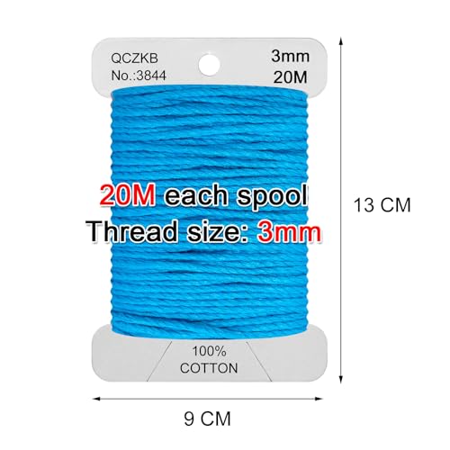 Classic Crochet Thread Yarn 100% Pure Cotton Thread,Col No: 3844,Dark Bright Turquoise - color: Dark Bright Turquoise