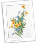 Povitrulya Meadow Buttercup Counted Cross Stitch Kit - Wildflower Art - color: Meadow Buttercup