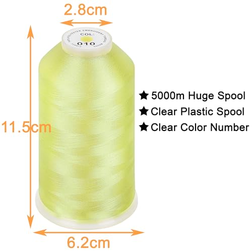 New brothread 5000M Huge Spool Embroidery Machine Thread - Cream Brown - color: Cream Brown-010