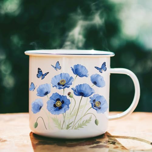 GLOBLELAND 18 Sheets Blue Flowers Rub on Transfer Stickers 3.9x3.6inch Lily of The Valley Hydrangea Rose Peony Cup Wraps Decals Butterfly Transfer Stickers for Crafts Glass Bottle Vase Decor - style: Blue Flowers