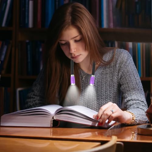 Vekkia Rechargeable LED Neck Book Light for Reading in Bed - color: Purple
