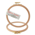 Maker Susan 5" Wood Embroidery Hoop, Round Beechwood Cross Stitch Hoop with Adjustment Brass Screw, Cross Stitch Hoops and Frames, Suitable for Embroidery, Craft Sewing (5 inch) - style: 5 inch