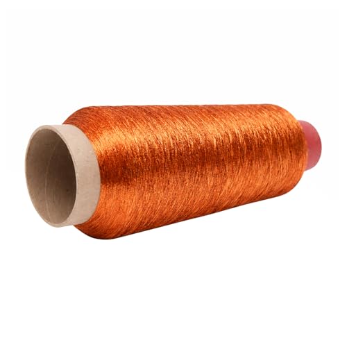 Mandala Crafts Metallic Burnt Orange Embroidery Floss for Sewing, 3281 YD - color: Burnt Orange, size: 3000M 3281 Yard