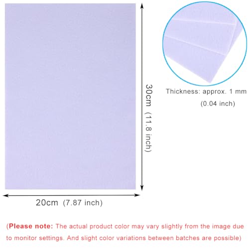 10 White Felt Fabric Sheets,7.87 x 11.8 inch (20 x 30cm) A4 Stiff Felt Squares 1 mm Thick, Great for DIY Craft, Sewing Projects, Nonwoven Patchwork, Decoration - color: White