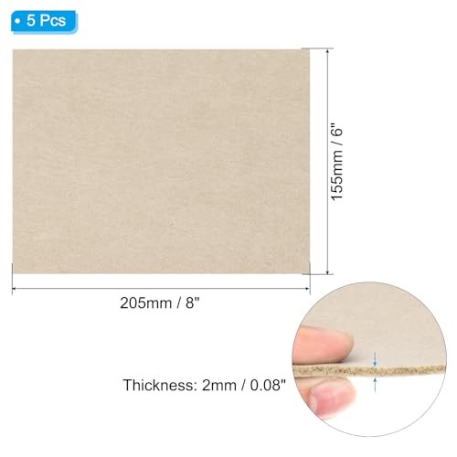 PATIKIL 8x6 Inch Lamp Base Felt, 5Pack 2mm Thickness Rectangle Felt Furniture Pad Soft Adhesive Non-Slip Anti-Scratch Backed Felt for Lamp Furniture DIY Craft, Beige - color: Beige, size: 8x6 Inch