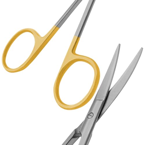 Iris Scissors 4.50" Str/Cud/Angled TC Tungsten Carbide, Supercut O.R. Grade (T/C Tungsten-Carbide Curved) - style: T/C Tungsten-Carbide Curved