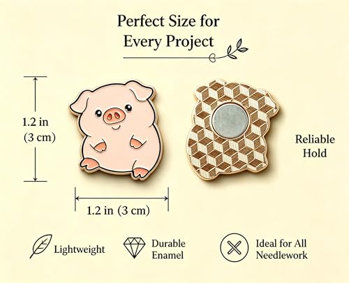 HENYANMHXH Needle Minder Magnet, Cute Magnetic Needle Holder, Piglet - color: Piglet