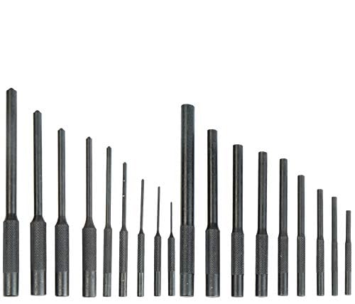Wheeler Master Roll Pin Punch Set with Dual Sided Hammer, Roll Pin Punches and Starters, Storage Case for Gunsmithing, silver - style: Master Roll Pin Punch Set