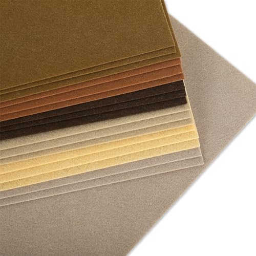 Whaline 18 Pcs Brown Felt Fabric Sheets 6 Colors Assorted Soft Thick Craft Felt Pack for Fall Autumn Thanksgiving DIY Craft Sewing Patchwork Art Projects, 7.9 x 11.8 Inch - color: Brown