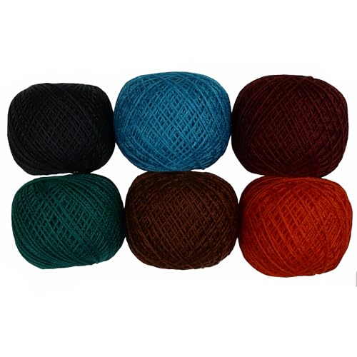 KCS Mercerized Pearl Cotton Thread Size 8 Crochet Needlework Embroidery Threads Ball (6, 18) - color: 18