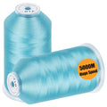 New brothread 2 Huge Spools Embroidery Machine Thread -Light Blue - color: Light Blue-017