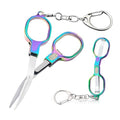 2 Pack Nurse Badge Scissors with Keychain - TSA Approved Folding Travel Scissors, Mini Safety Scissors for Nurse Essentials, Medical, Craft & Office