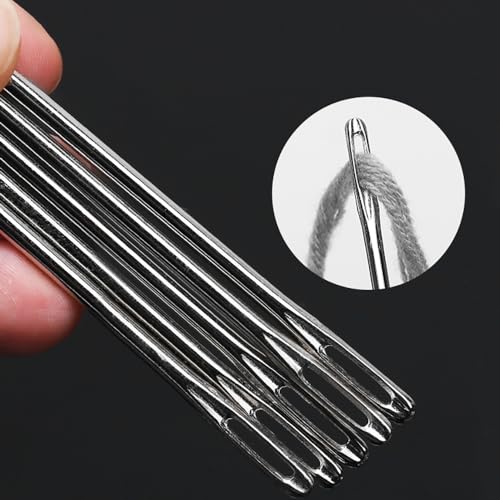 12" Professional Upholstery Needle 30cm Length 3mm Thickness, Big Eye Hand Sewing Needles for Stitching and Crafting Projects - style: 12 Inch X 1