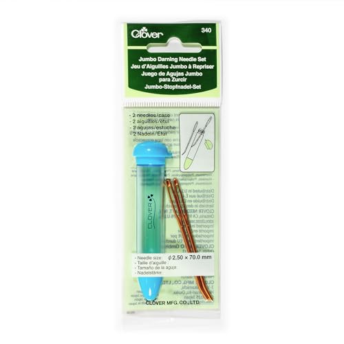 Clover Chibi with Jumbo darning Needle Set, 6.2" Height x 2.1" Length x 0.8" Width, Multicolor - color: Multicolor