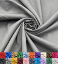 EOVEA - Cotton Polyester Fabric by The Yard – 60" Wide Broadcloth Fabric, Soft, Lightweight & Breathable Material for Lining, Curtains, Bedding, Skirts, Sewing Projects (Silver, 1 Yard) - color: Silver, size: 1 Yard