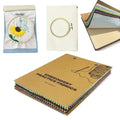 36-Color Embroidery Notebook Set - 14x20cm Cotton Practice Fabric Pages