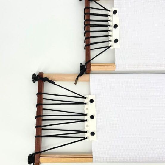 Stitch Side Tension Set for Canvas Stretching - Adjustable Embroidery Frame System with Scroll Rods, Perfect for Cross Stitch and Needlework Projects - Frame Canvas Tension W-Stands