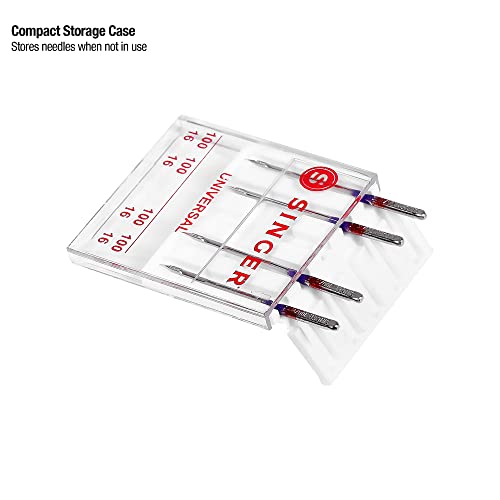 SINGER 04741 Regular Point Needles, Size 100/16, 5 Count - style: 100/16