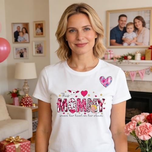 Rngmsi Dtf Transfers Ready to Press - 20 Pcs Mother's Day Iron on Patches for T-Shirts, Mama Iron on Stickers Heat Transfer Vinyl Decals for DIY Fabric Clothes Decor - style: Mother'sDay