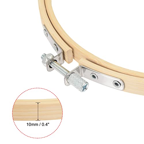 MECCANIXITY Embroidery Hoop 13 Inch Round Bamboo Circle Cross-Stitch Ring for Art Craft Sewing Ornament - size: 13"