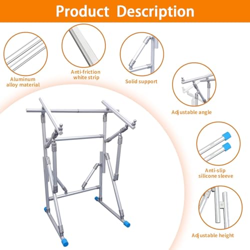 Couple Embroidery Art Cross-Stitch Stand Embroidery Frame Stand Aluminum Alloy Embroidery Frame Stand Adjustable Cross-Stitch Stand Suitable for Embroidery and Sewing (Floor-Standing) - style: Floor-Standing