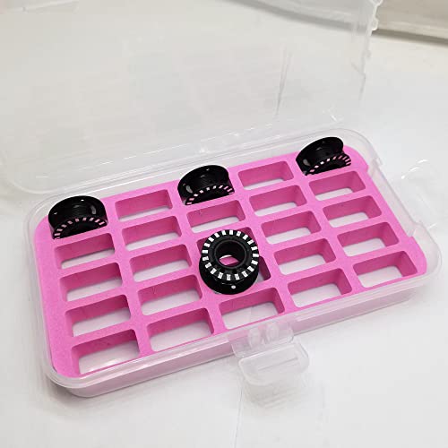 HONEYSEW Bobbin Case for Bernina New 7 and 8 Series Jumbo Bobbin Sewing Bobbin Storage Case and Saver Holds 25 Bobbins Box Organizer (Bernina 7 and 8 Series bobbins Box 1pc) - color: Bernina 7 and 8 Series bobbins box 1pc
