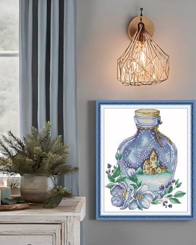 CaptainCrafts Cross Stitch Kits for Adults Stamped Magic Night Drift - color: Magic Night Drift, style: Stamped 11CT