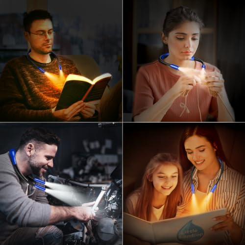 Gritin Book Light, Eye Caring 3 Colors & Dimmable Brightness Reading Light - color: Dark Blue, size: Standard