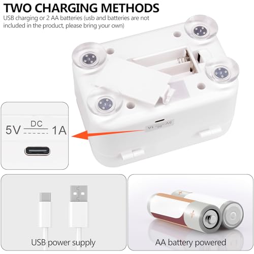 Electric Bobbin Winder, Portable Automatic Bobbin Winder with Handle, USB/Battery Powered Bobbin Winder Machine, Household Electrical Winding Machine for Domestic and Industrial Sewing Crafts Project
