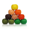 KGS Crochet Thread Cotton Yarn Balls | Size 8 | 10 Balls | 10 Grams Each Ball | Total 100 Grams of Pearl Cotton Thread for Crocheting, Hardanger, Needlepoint Hand Embroidery (Marigold Magic) - color: Marigold Magic