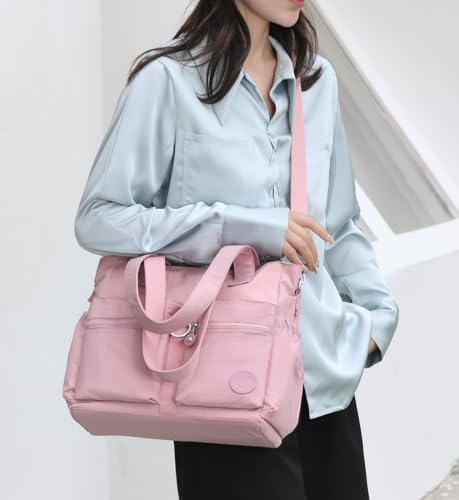 Tote Bag for Women Nylon Purse and Handbags Tote Purse Crossbody Bag Messenger Bag - color: Khaki