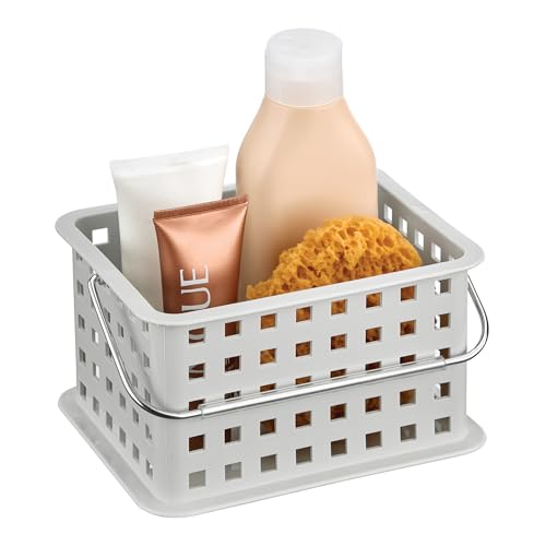 iDesign Shower Caddy Basket with Handle, Light Gray - color: Light Gray, style: Pack of 1