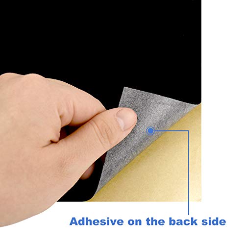 15PCS Stick Black Felt, Self Adhesive Felt, DIY A4 Size（8.3" x 11.8"） - size: 8.3 inches x 11.8 inches